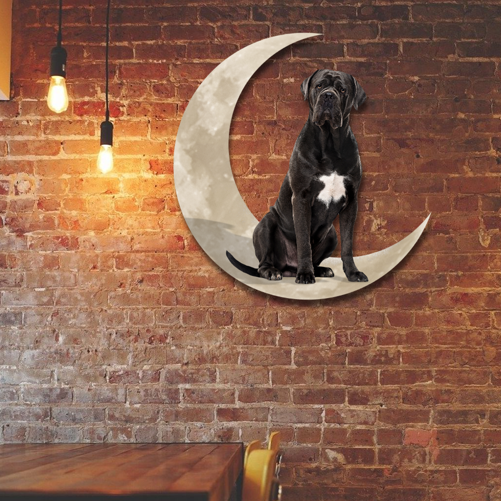 Cane Corso Dog And Moon Hanging Metal Sign QNK879MSv21