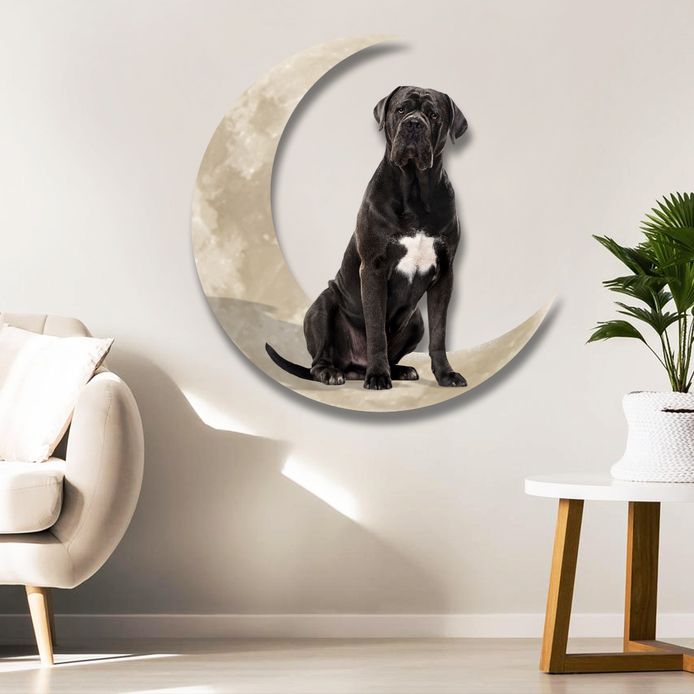 Cane Corso Dog And Moon Hanging Metal Sign QNK879MSv21 - Image 3