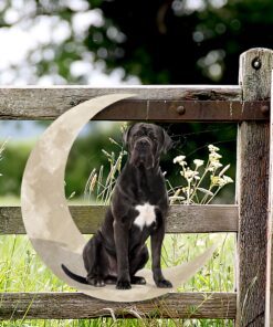cane corso dog and moon hanging metal sign qnk879msv21 8364