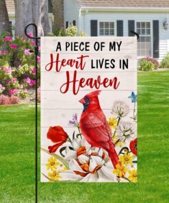 Cardinal A Piece Of My Heart Lives In Heaven Flag MLN1255F