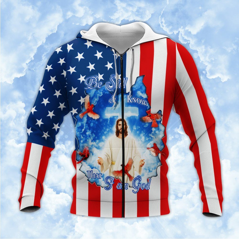 Cardinal Be Still And Know That I Am God Zip Hoodie MLH2302ZH