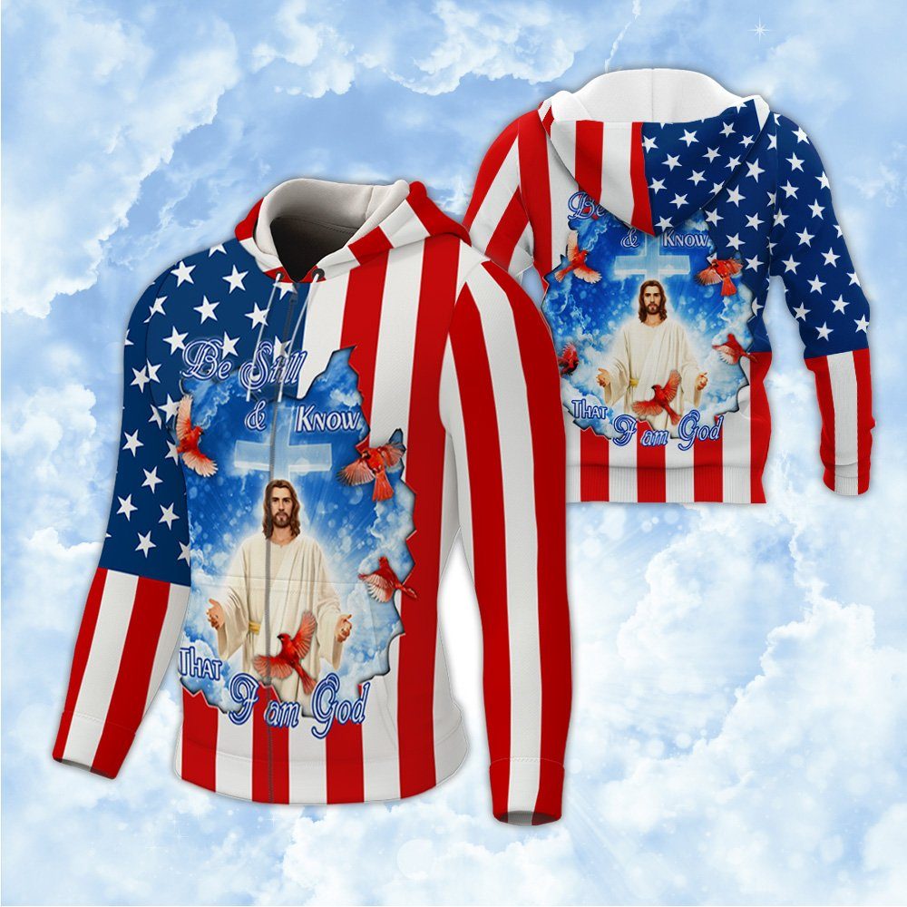 Cardinal Be Still And Know That I Am God Zip Hoodie MLH2302ZH - Image 2