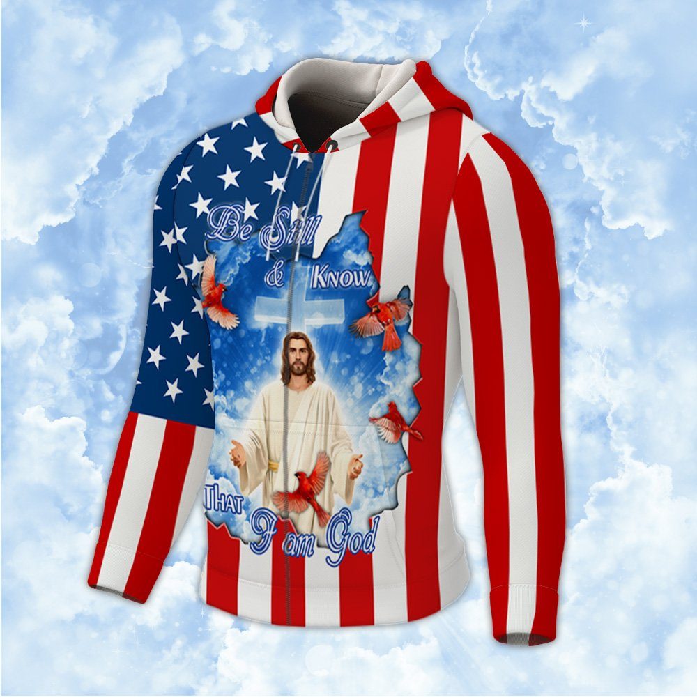 Cardinal Be Still And Know That I Am God Zip Hoodie MLH2302ZH - Image 6
