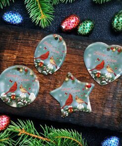 cardinal ceramic ornament always on my mind forever in my heart lha1829o 5011