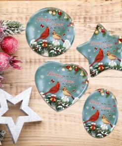 cardinal ceramic ornament always on my mind forever in my heart lha1829o 6632