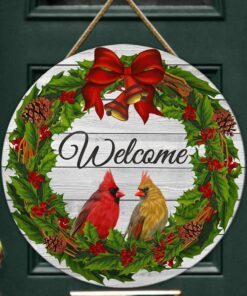 cardinal christmas welcome wooden sign ps1210t4wd1 2581