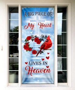 cardinal door cover, a big piece of my heart lives in heaven qnn540d 5601