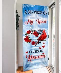 cardinal door cover, a big piece of my heart lives in heaven qnn540d 5660