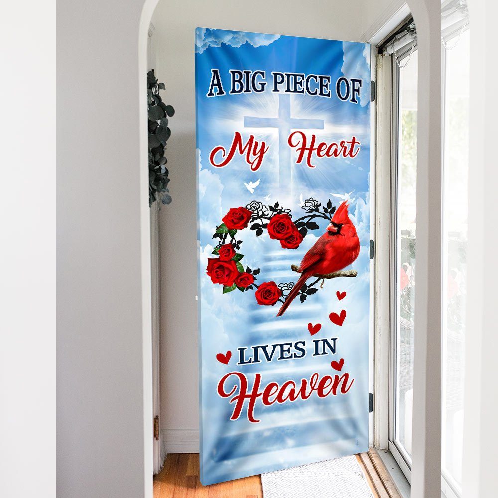 Cardinal Door Cover, A Big Piece Of My Heart Lives In Heaven QNN540D - Image 5