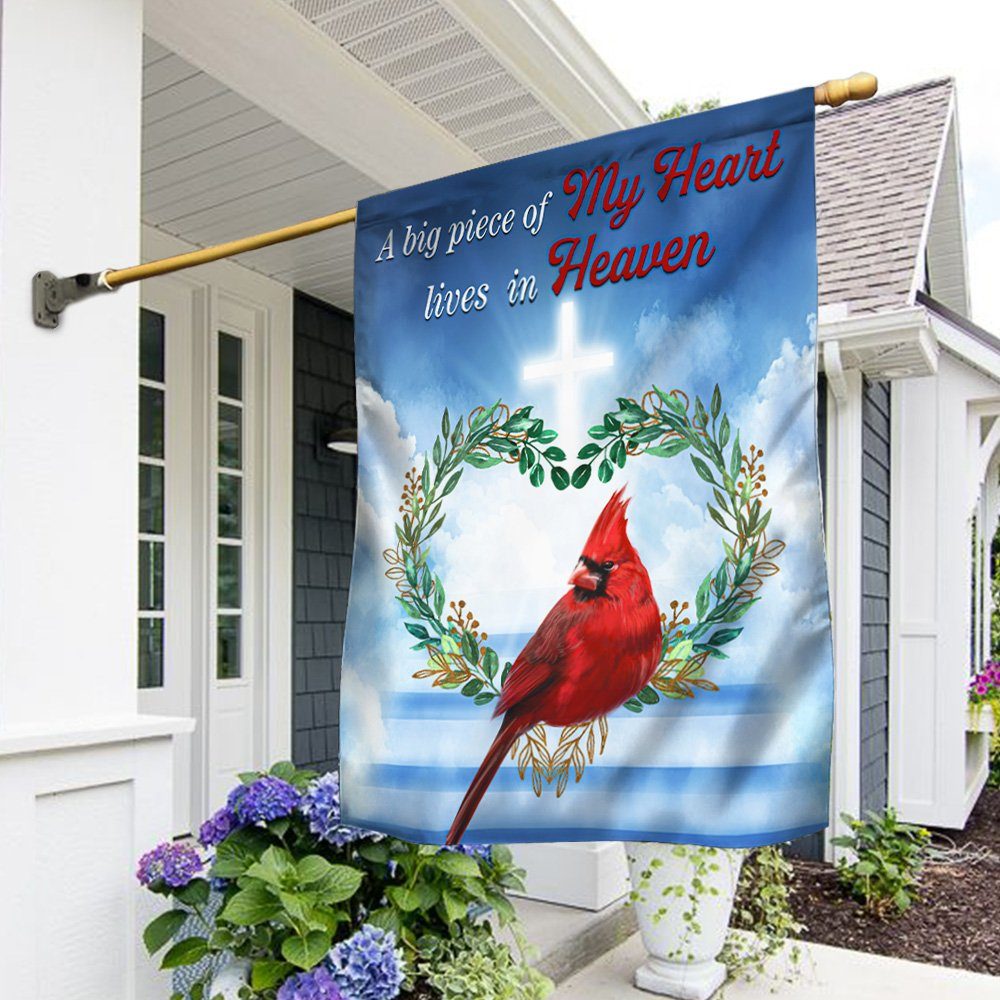 Cardinal Flag, A Big Piece Of My Heart Lives In Heaven QNV26F