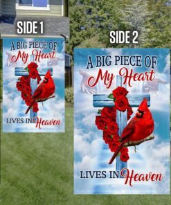 cardinal flag a big piece of my heart lives in heaven qnn843f 8898