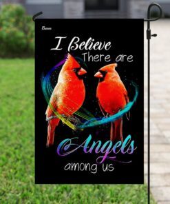cardinal i believe there are angels among us flag 3312