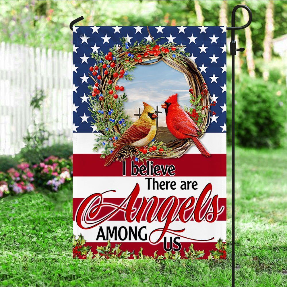 Cardinal I Believe There Are Angels Among Us Flag MLN78F - Image 4