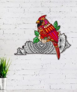 Cardinal Kentucky Mandala Hanging Metal Sign LNT692MS