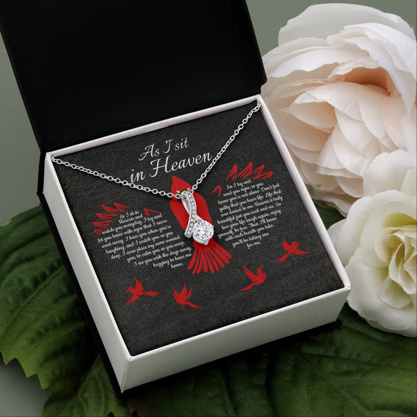 Cardinal Love In Heaven Necklace As I Sit In Heaven LNT709NL