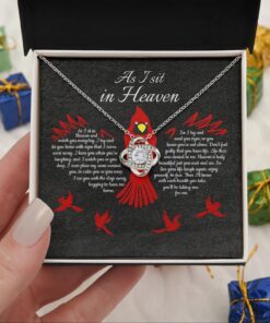 cardinal love in heaven necklace as i sit in heaven lnt709nl 3190