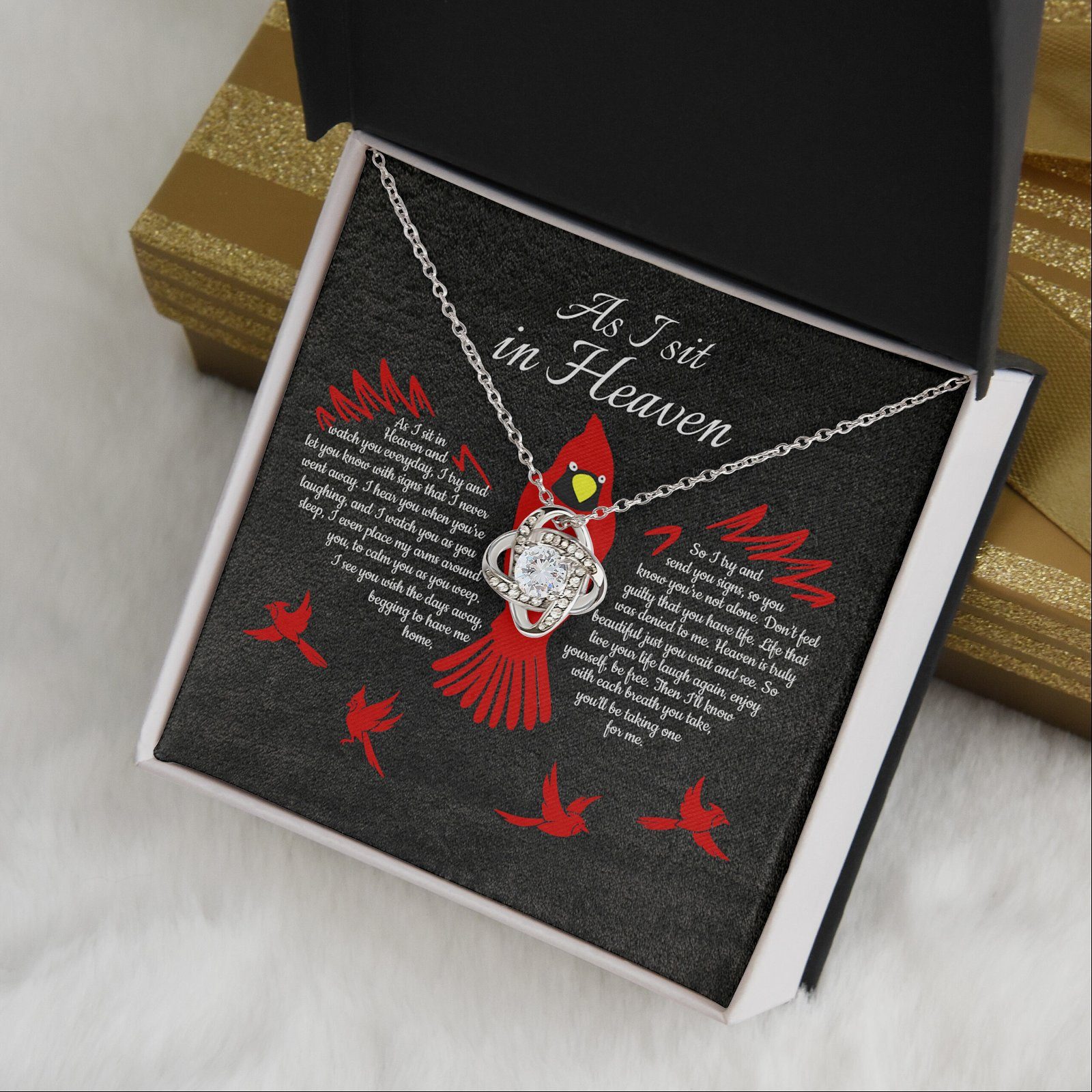 Cardinal Love In Heaven Necklace As I Sit In Heaven LNT709NL - Image 2