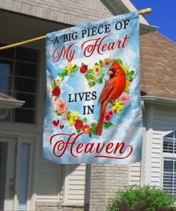 cardinal memorial a big piece of my heart lives in heaven flag mln1290f 2972