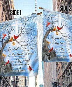 cardinal memorial flag my mind still talks to you my heart still looks for you ddh3252f 5049