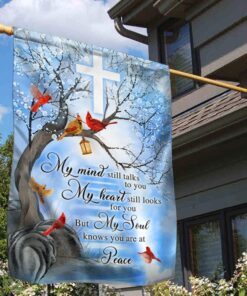 cardinal memorial flag my mind still talks to you my heart still looks for you ddh3252f 5636