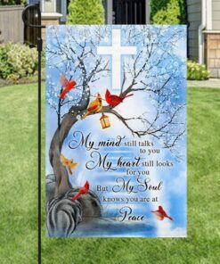 cardinal memorial flag my mind still talks to you my heart still looks for you ddh3252f 7156