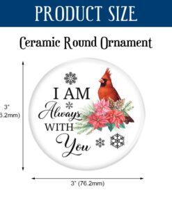 cardinal ornament, i am always with you memorial ornament, christmas in heaven, remembrance gift, cardinal memorial christmas ornament tqn531ov3 2333