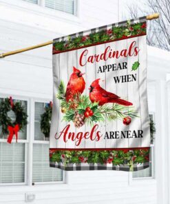Cardinals Memorial Christmas Flag Cardinals Appear When Angels Are Near Love In Heven TQN759F