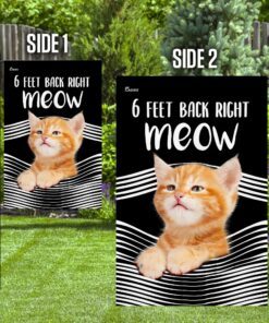cat 3d 6 feet back right meow flag 1369
