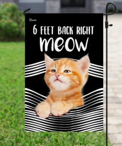 cat 3d 6 feet back right meow flag 3025