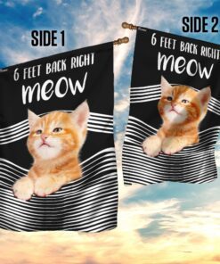 cat 3d 6 feet back right meow flag 5010