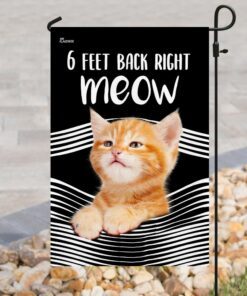 cat 3d 6 feet back right meow flag 5020