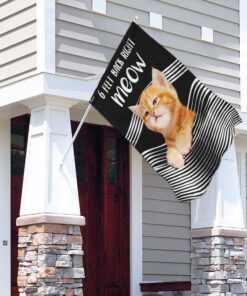 cat 3d 6 feet back right meow flag 6857