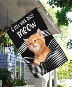 cat 3d 6 feet back right meow flag 7787