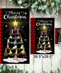 cat christmas tree flag tqn706f 1501