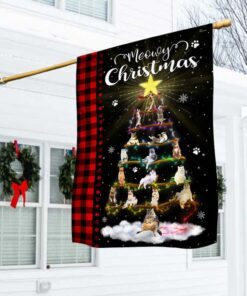 Cat Christmas Tree Flag TQN706F