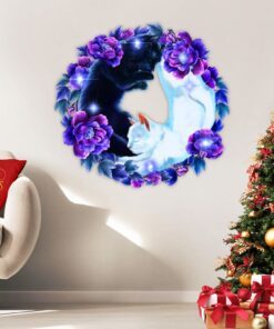 cat hanging metal sign magic couple cat ddh2962ms 2674