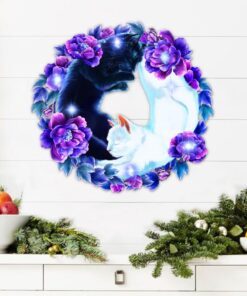 cat hanging metal sign magic couple cat ddh2962ms 3705