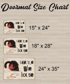 cat rules the house funny doormat mbh235dm 7678