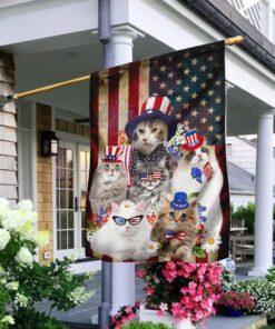 Cats 4th Of July American Flag