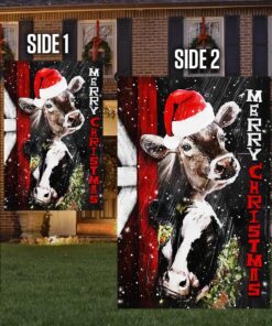 cattle cow merry christmas flag thh3493f 4771