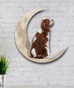 cavalier king charles spaniel and moon hanging metal sign qnk879msv13 1870