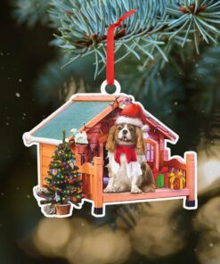 cavalier king charles spaniel dog custom shaped ornament house ntb285ov2 3900