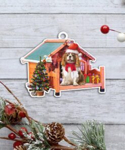 cavalier king charles spaniel dog custom shaped ornament house ntb285ov2 8544
