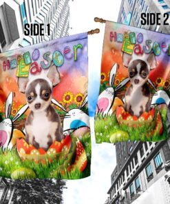 chihuahua. happy easter flag 1760