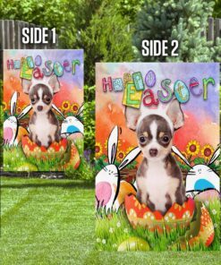 chihuahua. happy easter flag 3114