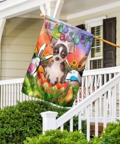 Chihuahua. Happy Easter Flag
