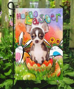 chihuahua. happy easter flag 7547