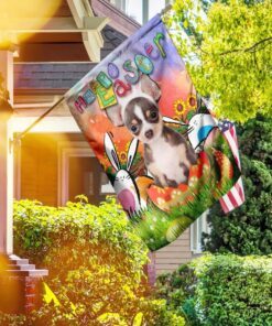 chihuahua. happy easter flag 7992