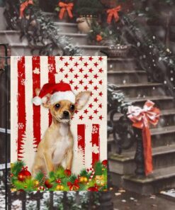 chihuahua christmas flag 4727