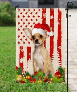 chihuahua christmas flag 8758